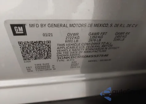 2021 Chevrolet Blazer Fwd 2Lt from USA, damaged, VIN 3GNKBCRS0MS537546